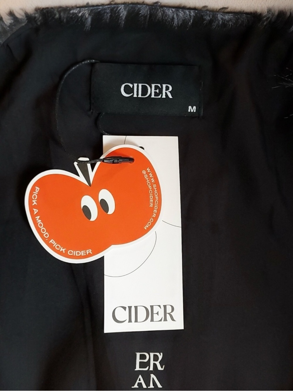 Cider NWT Glam Mob Wife Goth Whimsigoth Alt Eclectic Grandpa Indie Sleaze Coat M - Picture 7 of 9